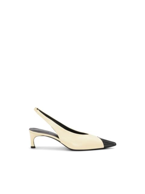 ROTATE pointed-toe slingback leather pumps