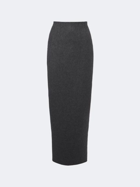 KHAITE Loxley wool, silk, and cashmere maxi skirt