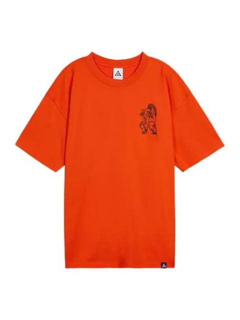 Nike ACG Trolls Cartoon Printing Sports Round Neck Short Sleeve Orange DJ5808-817