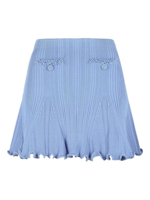 self-portrait flared-hem mini skirt