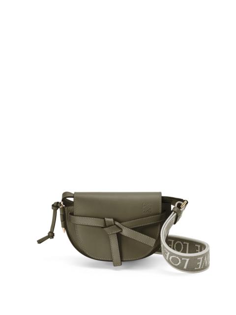 Loewe Mini Gate Dual bag in soft calfskin and jacquard