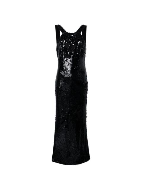 ROLAND MOURET sequin-design dress