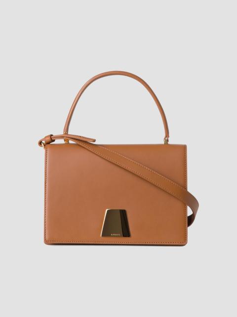 AKRIS Women's Small Alice Trapezoid Top Handle Bag - Cuoio