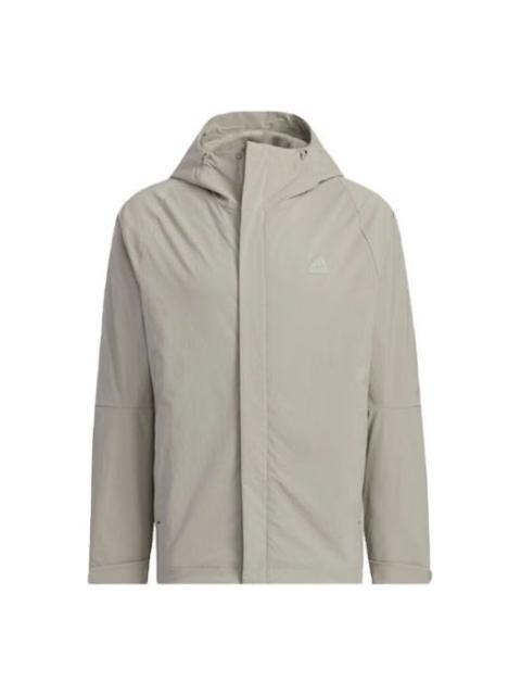 adidas Business Casual Parka Fleece 'Silver Pebble' IZ1591