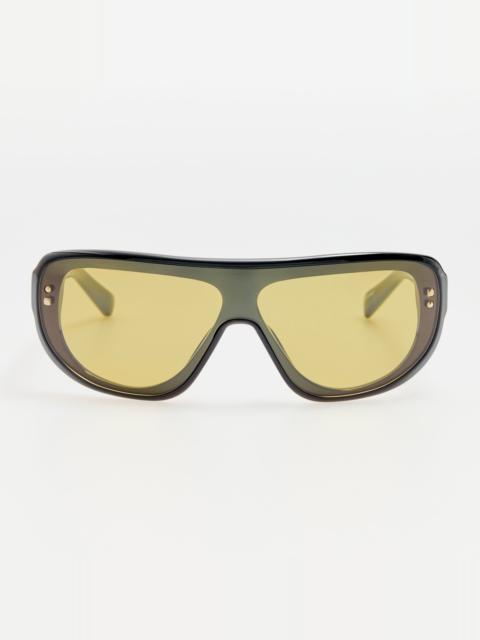 LINDA FARROW Havana Sunglasses in Black and Yellow