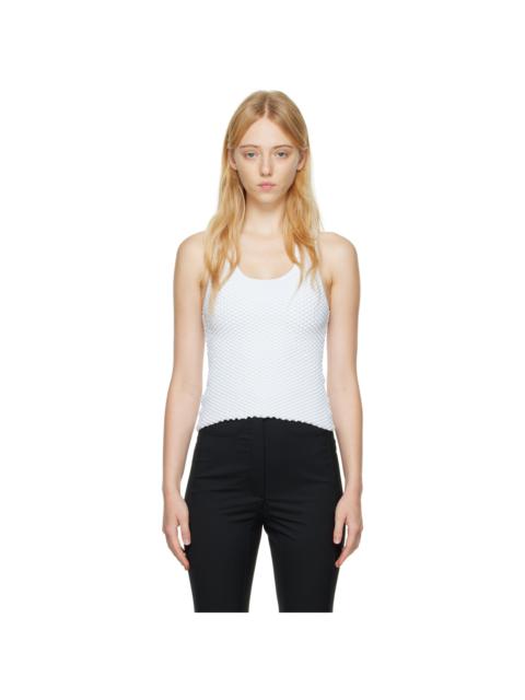 BEVZA White Fish Scales Tank Top