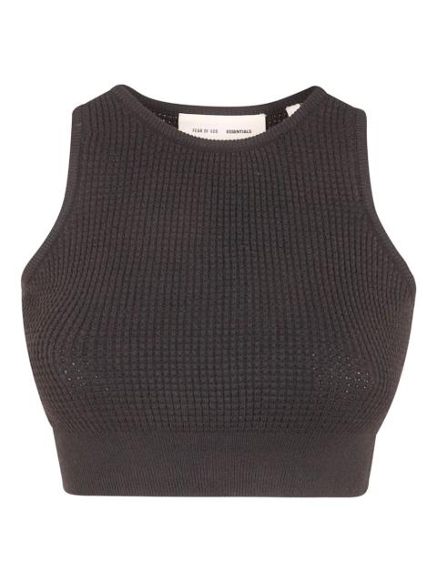 ESSENTIALS waffle-knit top