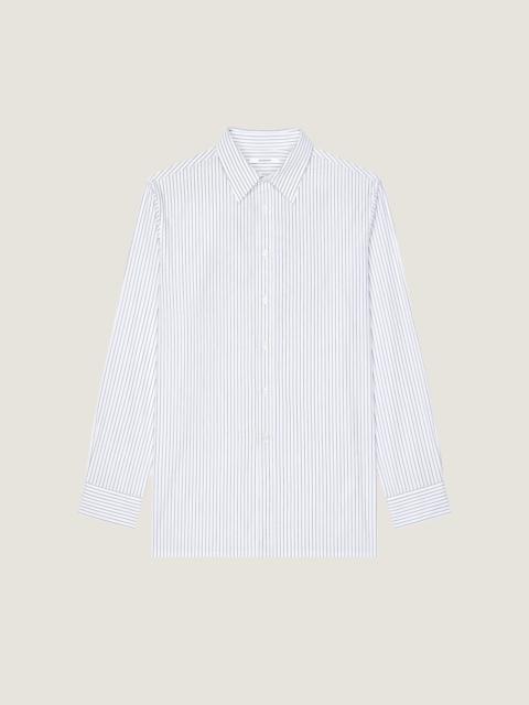 Givenchy STRIPED SHIRT IN POPLIN WITH PHOTOGRAPHIC NEGATIVE