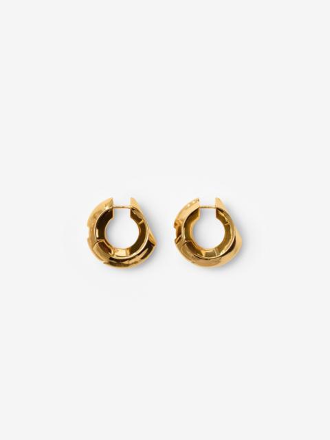 Gold-plated Large Hollow Hoop Earrings