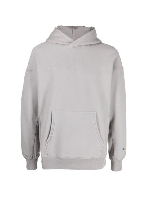 embroidered-logo hoodie
