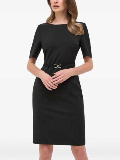 BOSS belted short-sleeve dress