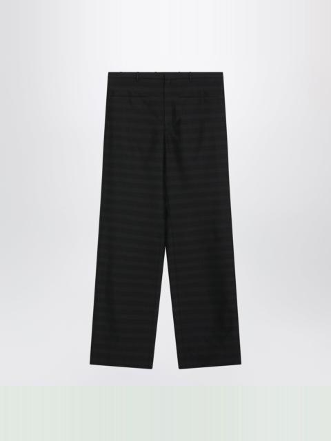 GUCCI Gucci Wide Black And Grey Silk Trousers Men