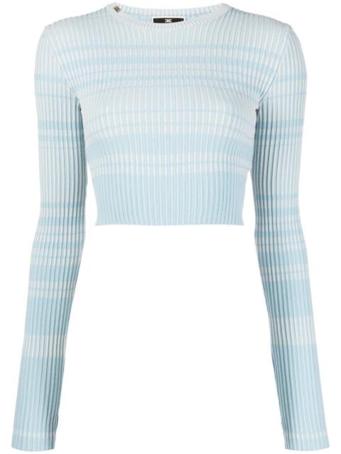 ELISABETTA FRANCHI striped cropped jumper