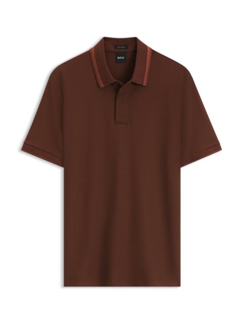 BOSS REGULAR-FIT POLO SHIRT IN STRUCTURED COTTON PIQUÉ