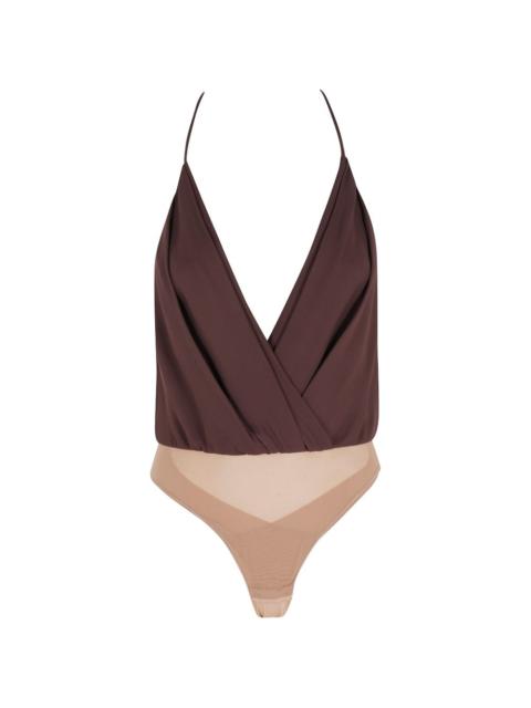 ELISABETTA FRANCHI Georgette V-neck spaghetti-strap top