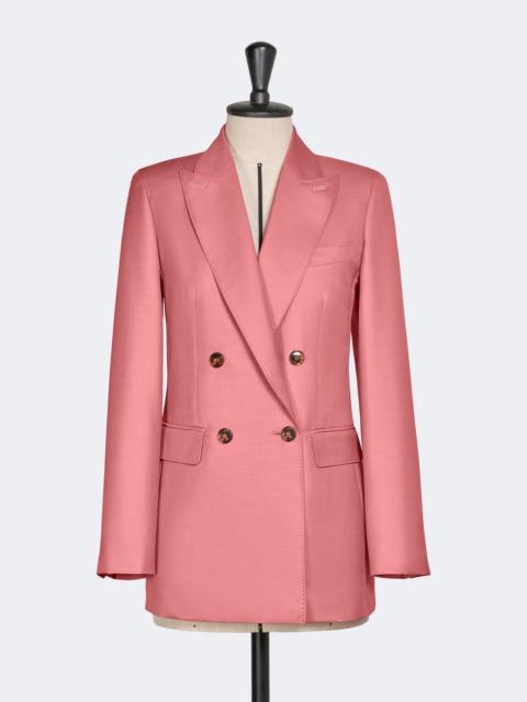 Max Mara STAFFA Wool, mohair and silk double-breasted blazer - CORAL