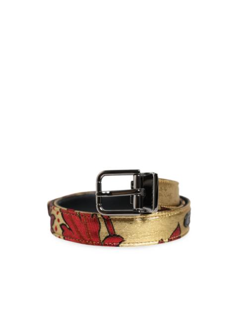 Dolce & Gabbana floral-jacquard buckle belt