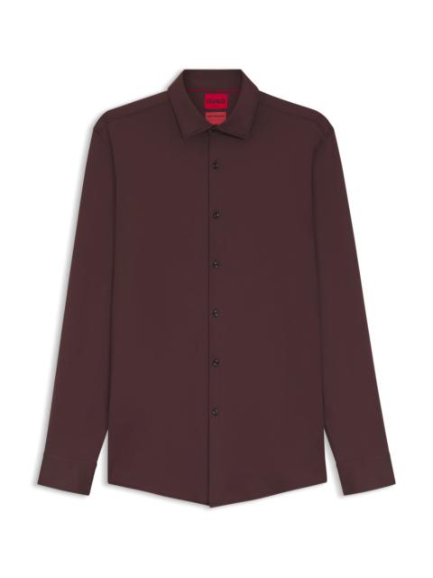HUGO SLIM-FIT SHIRT IN PERFORMANCE-STRETCH JERSEY