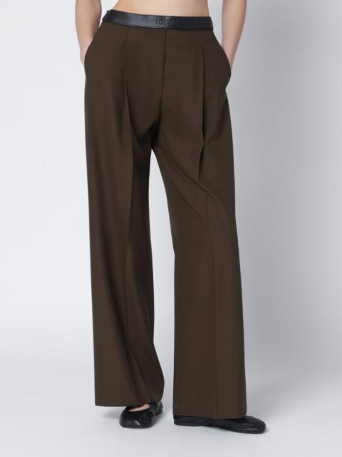 Loewe Khaki green wool trousers