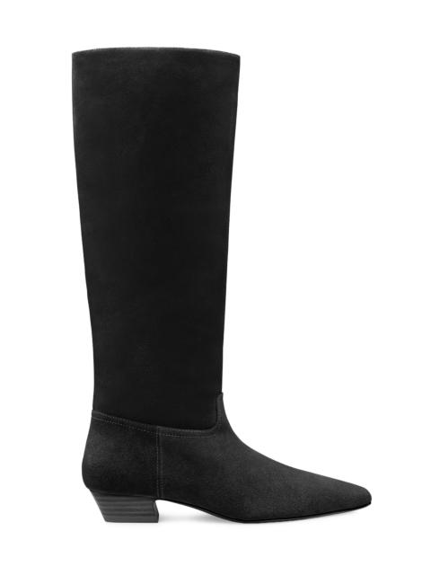 Stuart Weitzman Women's Stassi 25MM Suede Boots - Black