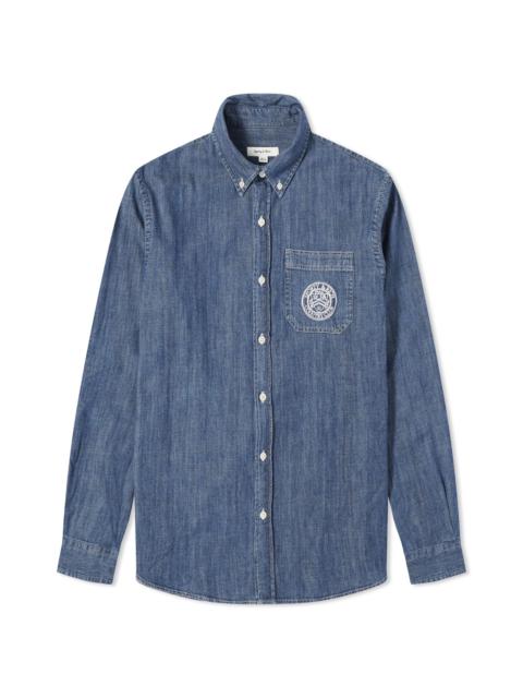 Sporty & Rich Sporty & Rich Conneticut Crest Denim Shirt