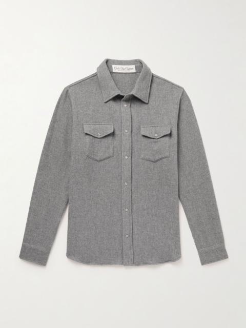 God’s True Cashmere Brushed-Cashmere Shirt Gray