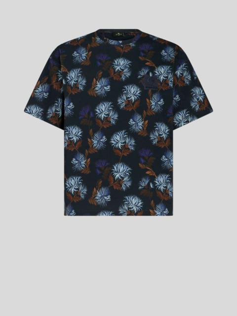 Etro T-SHIRT WITH DAHLIAS ALL-OVER