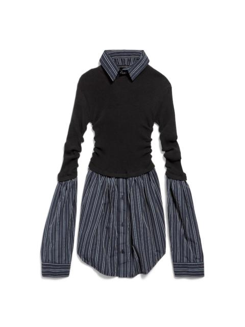BALENCIAGA Women's Layered Sweater in Black