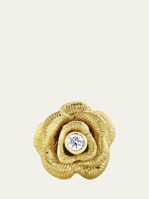SYDNEY EVAN 14k Diamond-Bezel Rose Stud Earring, Single