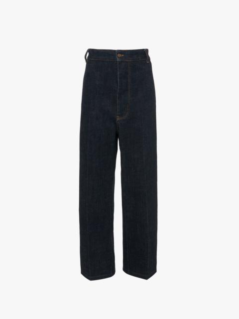 Victoria Beckham Cargo Jean In Dark Indigo Rinse