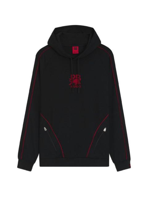 HUGO x RB Dofrentis drawstring piped hoodie
