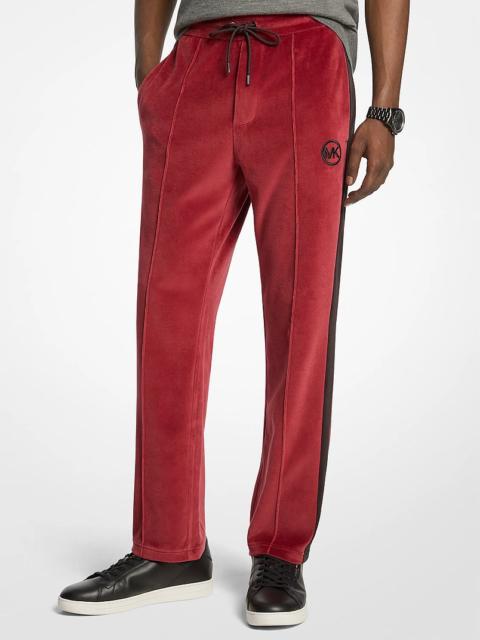 MICHAEL KORS Stripe Velour Joggers
