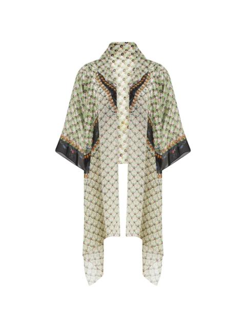 Etro floral-print silk shrug shawl