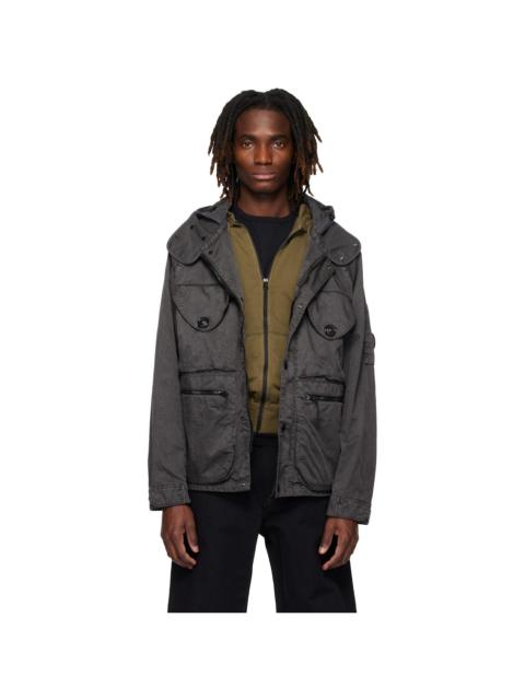 C.P. Company Gray Panama-R Mixed Goggle Jacket