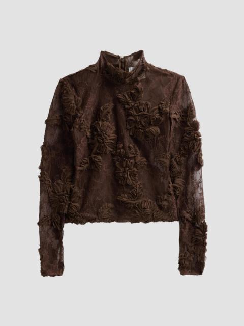 AKNVAS Women's Freja Lace Blouse - Brown