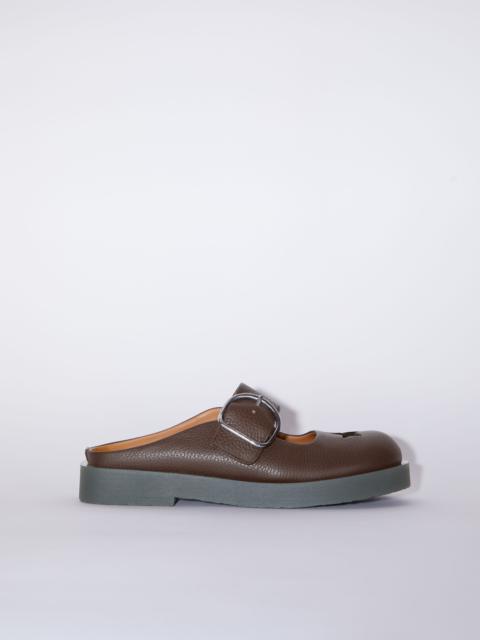 Acne Studios Leather mary jane mules - Brown/black