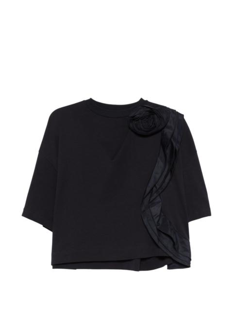 Max Mara frilly jersey T-shirt - ultramarine