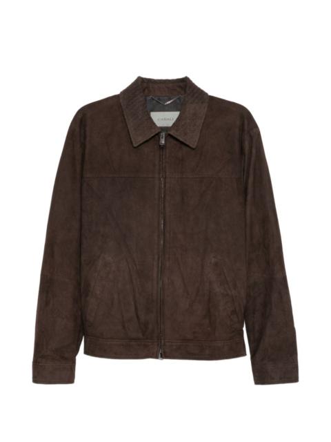 Canali zip suede jacket