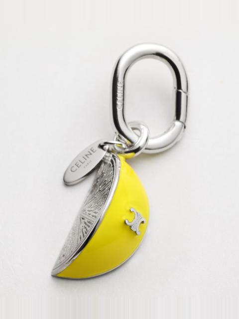 CELINE CELINE CHARMS LEMON IN ENAMEL AND BRASS WITH RHODIUM FINISH
