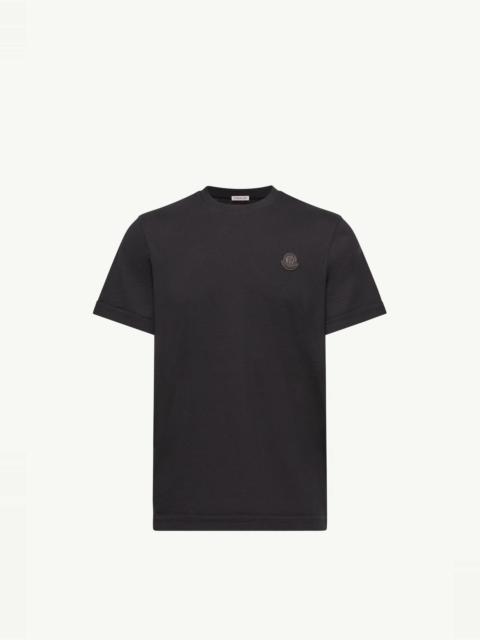 Moncler Double Leather Logo Cotton T-Shirt