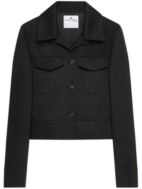 courrèges buttoned shirt jacket