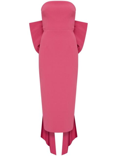 REBECCA VALLANCE Anais oversize-bow strapless midi dress