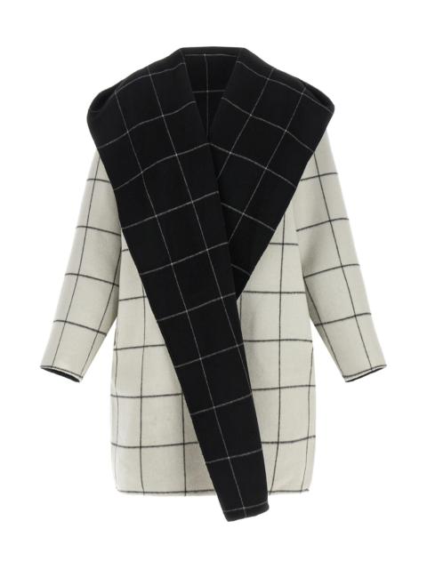 TOTEME ' Windowpane Hoodie' Revrsibile Coat