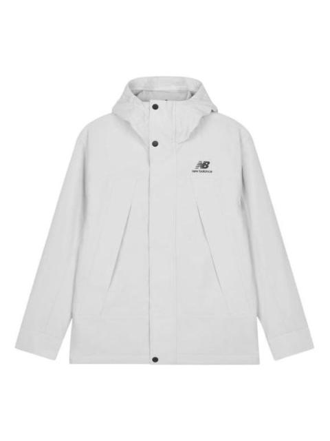 New Balance Logo Print Windproof Jacket 'White' AMJ23357-GYM