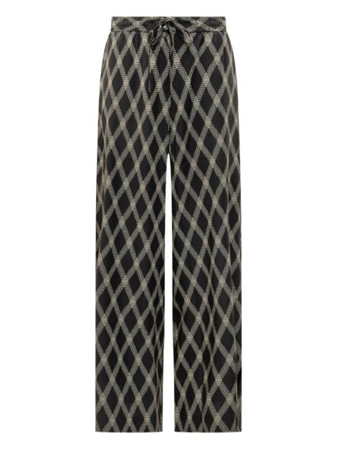 Pierre-Louis Mascia diamond-pattern drawstring trousers