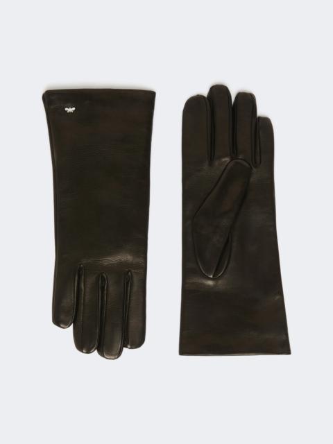 WEEKEND Max Mara SENAPESHORT Short nappa leather gloves - BLACK