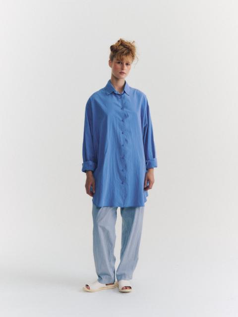 CASEY/CASEY TIPPY SHIRT - CHALK POPLIN - L BLUE