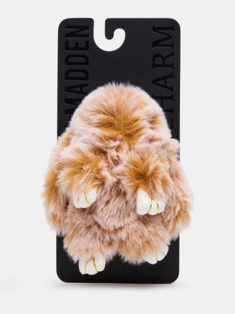 STEVE MADDEN BUNNY BAG CHARM CHESTNUT
