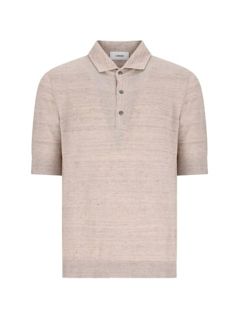 LARDINI buttoned short-sleeve polo shirt