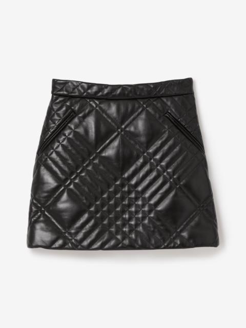 Burberry Quilted Leather Mini Skirt